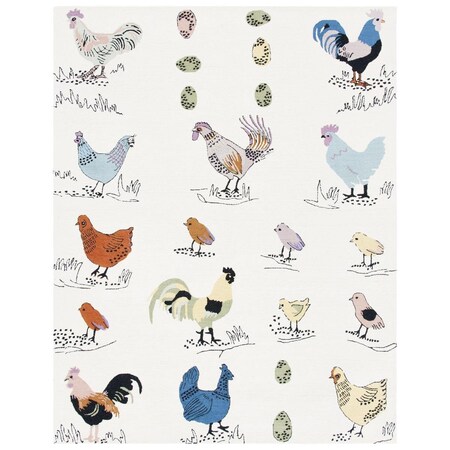 Safavieh 8 x 10 ft. Novelty Rectanglar Handmade Wool Rug- Ivory & Blue NOV322A-8
